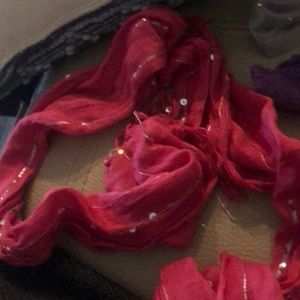 Pink glitter scarf never worn and really soft